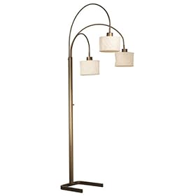Kenroy Home Crush Three-Light Arc Lamp with Bronze Finish