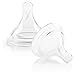 Joovy Boob Nipples with Elongated Shape to Mimic Mom and Available in 5 Flows Including X-Cut Extra Fast Flow for Thicker Foods - Compatible with Joovy Boob Bottle Line (Clear, Stage 2, 2 Count)