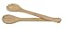 T&G Heritage Salad Servers in Hand Carved Hevea Wood.290mm