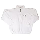 Balle de Match Oval Zip Pullover-White
