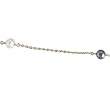 Cultured Black & White Pearl Station Gold Necklace
