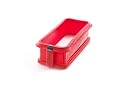 Lékué - Moule à Cake Démontable - 24 cm - Assiette en Céramique - Rouge - Duo