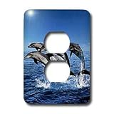 Dolphins - Dolphins - Light Switch Covers - 2 plug outlet cover