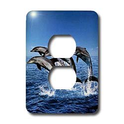 Dolphins - Dolphins - Light Switch Covers - 2 plug outlet cover