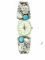 Men's Genuine Navajo Wolf's Head Indian Band & Watch