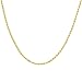 Duragold Men's 14k Yellow Gold Hollow Diamond-Cut Rope Chain Necklace (2.5mm), 24