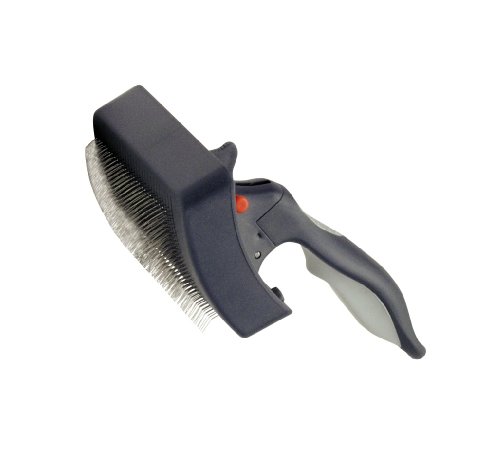 Dog Grooming Brushes:Evolution Self-Cleaning Slicker Medium-Large Brush for Dogs