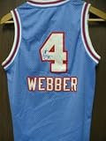 Signed Webber, Chris (Sacramento Kings) 1985-86 Authentic Jersey size Children's Medium