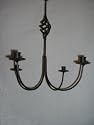 Wrought Iron 4 Arm Candle Chandelier w/ Birdcage Center