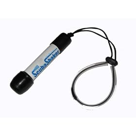 Scuba Diving Rattle White PVC with Lanyard