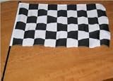 Checkered 12x18 Stick Flag - Set of Three