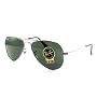 Ray Ban Sunglasses RB3044 Aviator Small Metal W3100 Gunmetal/G-15XLT, 52mm