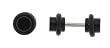 Fake Acrylic Plugs - Black - 16g Wire - 4mm - Sold as a Pair