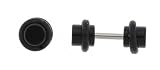Fake Acrylic Plugs - Black - 16g Wire - 4mm - Sold as a Pair