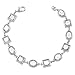 White Gold Rhodium Bonded Stud Bracelet of title=