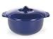 Chantal 2-1/2 Quart Round Covered Casserole, Glossy Cobalt Blue.