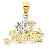 14k Two-Tone Number 1 Nurse Pendant