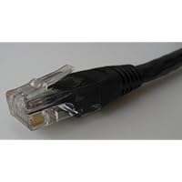 2 meter Category 6 Ethernet Patch Cable Black - this is better data quality than cat5e