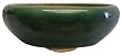 Green ceramic round bonsai planter
