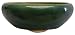 Green ceramic round bonsai planter