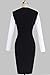 JOYEASYBUY Women's Elegant Colorblock Contrast Patchwork Wear to Work Bodycon Dress