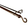 Hook Double Curtain Rod in Antique Gold Size: 86" - 120"