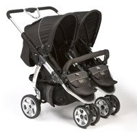 Valco Latitude Twin double stroller Licorice