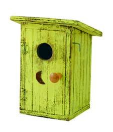 Barnstorm Birdie Loo Birdhouse - Yellow