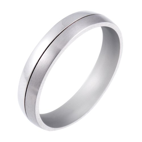 Mens Titanium 5mm Band Ring, Size 10