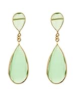 Silver One Pendientes Luxury Ágatha Verde