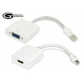 GSI Super-Quality Value-Pack for Mini DisplayPort to HDMI TV Monitor Adapter by GSI