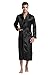 TONY & CANDICE Men's Long Classic Satin Charmeuse Robe