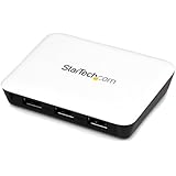 StarTech.com USB 3.0 to Gigabit Ethernet NIC Network Adapter with 3 Port Hub - White - USB 3 Ethernet Adapter - USB Charging Hub