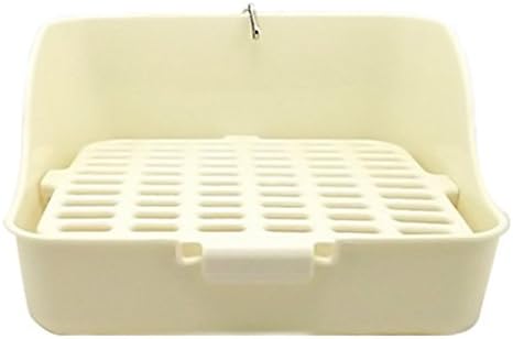 Choler Square Oversized Cats Toilet Potty Urinal Toilet Rabbit Guinea Pigs Supplies (white)