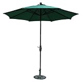 Ace Evert Market Umbrella 8701, Collar Tilt, 9 ft, Polyester, Dark Green