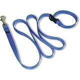 Cetacea Medium Adjustable Leash with Quick Release Handle Blue (blue - 3/4'', 6 foot long)