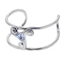 925 Sterling Silver Solar Blue TRIBAL GEM Toe Ring
