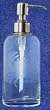 Individually Hand Etched Glass Crab Dispenser 8"H
