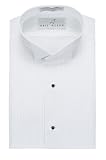 Neil Allyn Mens Tuxedo Shirt Poly/Cotton Wing Collar 1/4 Inch Pleat