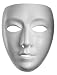10476 Blank Female Drama Mask