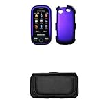 Samsung Messager Touch R630 Premium Purple Rubberized Case Cover Snap-On Ce ....
