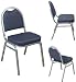 Armless Stacking Chair (Grey Finished Steel Frame) (2 Pack)