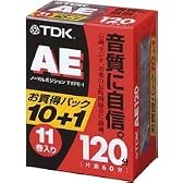 TDK オーディオカセットテープ AE 120分11巻パック [AE-120X11G]