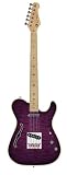 Luna Deco Series Semi-Hollow TLE Electric Guitar - Purple