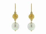 All Flower Drop Earrings with Tahitian Pearls by Me & Ro