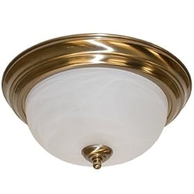 Thomas Lighting PL8692-68L Two Light Ceiling Fixture, Burnished Bronze Finish Etched Alabaster Glass