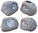 Outdoor Living : Tektrum Outdoor Solar Garden Rock Lights (Set of 4)