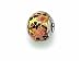 Zable(tm) Sterling Silver Gold with Black/Copper Murano Glass Bead / Charm