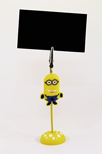 HotBuyKing TM: 1 Piece Cute Character Business Card Note Memo Photo Holder (Yellow Minions Kevin)