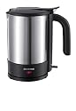 Severin WK 3364 Wasserkocher, Edelstahl-geb&uuml;rstet-schwarz / 1.5 Liter / 1800 W